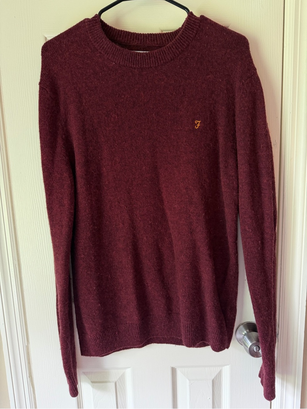 Farah Wine Red Crewneck Sweater
